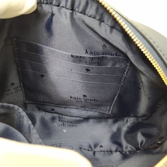 Kate Spade New York Blue Canvas Leather Trim Floral Crossbody Bag - NWT $279 - Picture 13 of 16